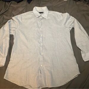 John Varvatos Star USA Long Sleeve Stripe Button Up Slim Fit Men MEDIUM